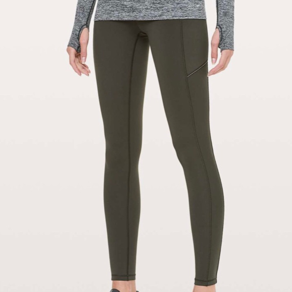 Lululemon Speed Up Tight *Full-On Luxtreme 28", size 8, Dark Olive